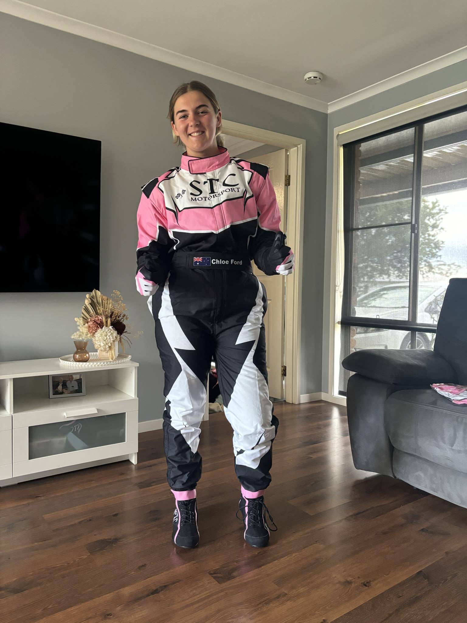 STC Motorsport – Chloe Ford in custom race suit